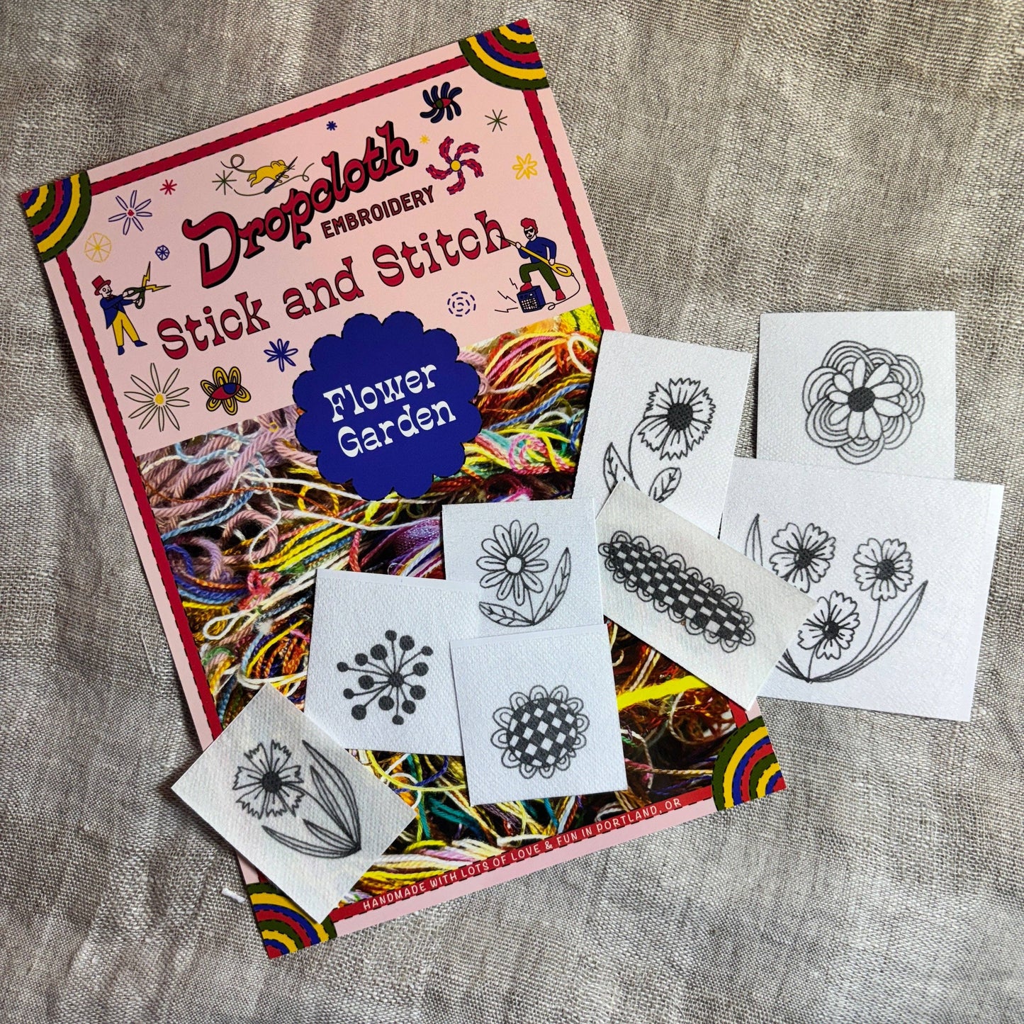 Flower Garden Stick and Stitch Set