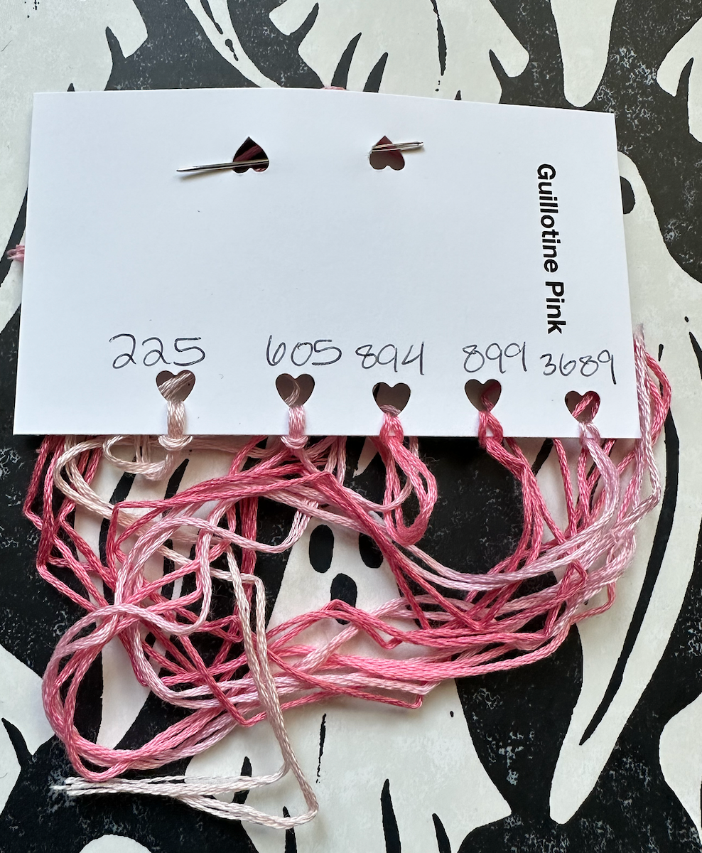 Guillotine, Pink - Cross Stitch Kit