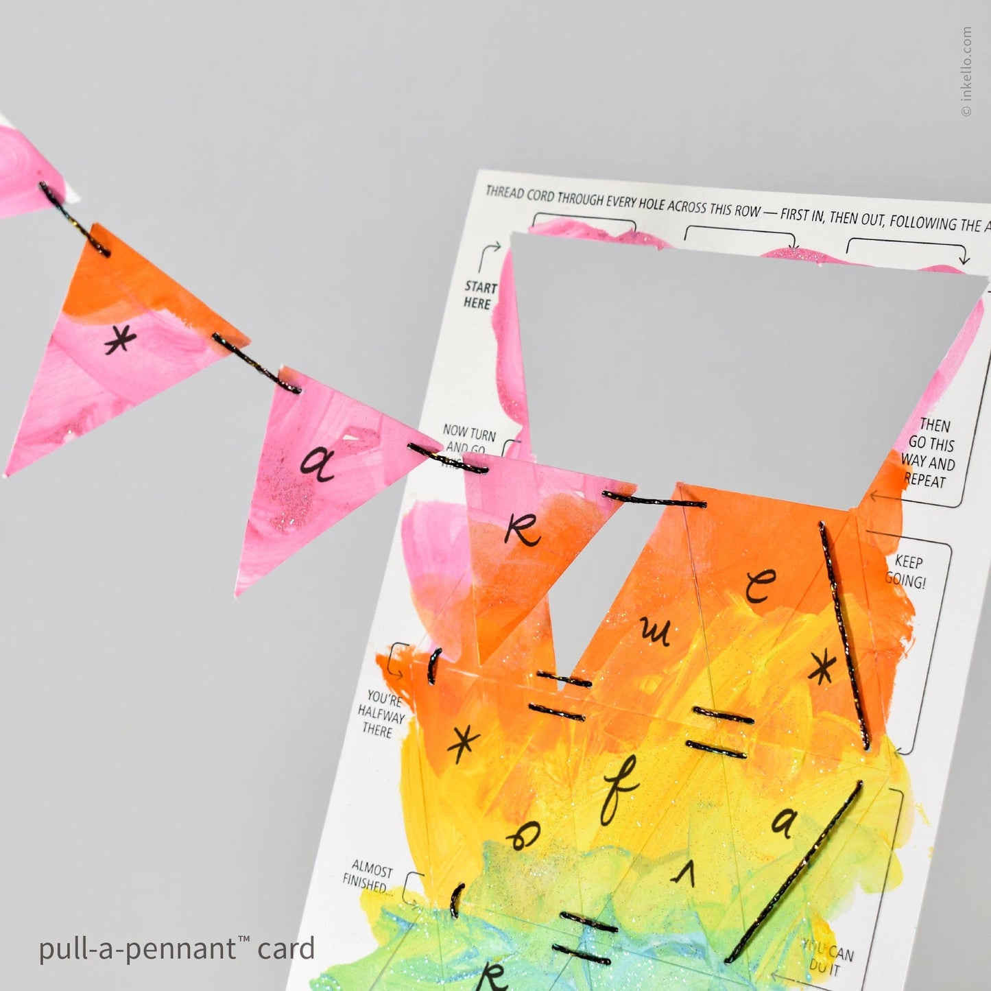 DIY Blank Pull-A-Pennant™ Greeting Card (#524)