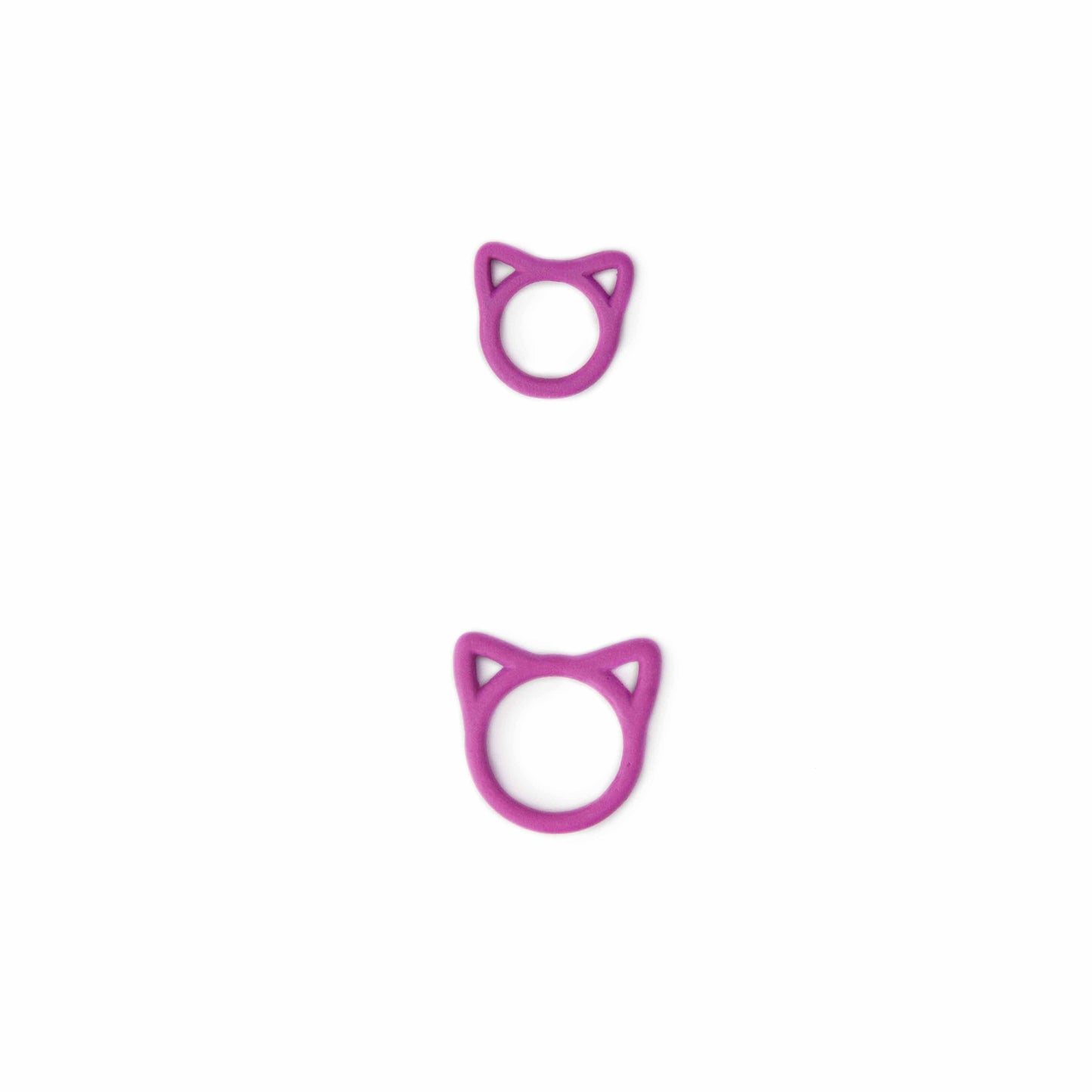 Solid Rainbow Cats - Simple Stitch Markers for Knitting