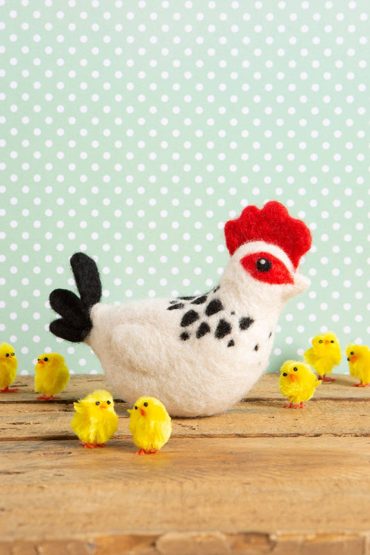 Sussex Chicken Needle Felting Kit | Beginner Craft Kit