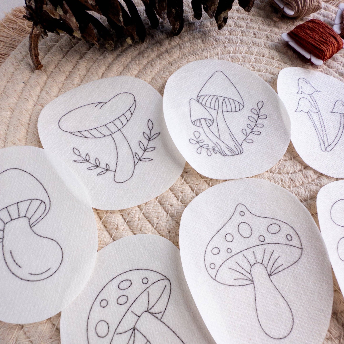 Stick and Stitch Mushroom Embroidery Patterns