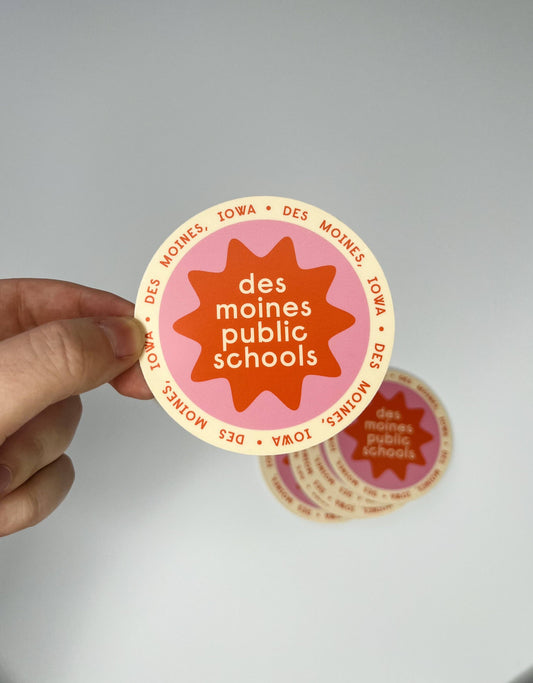 Des Moines Public Schools Circle Sticker