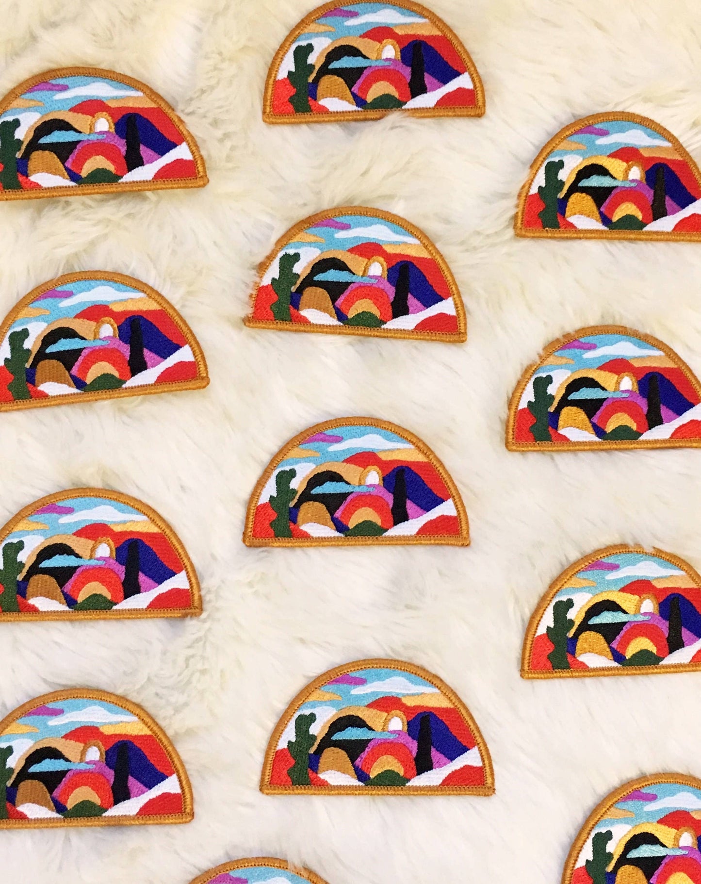 Half Moon Landscape- Iron On Patch