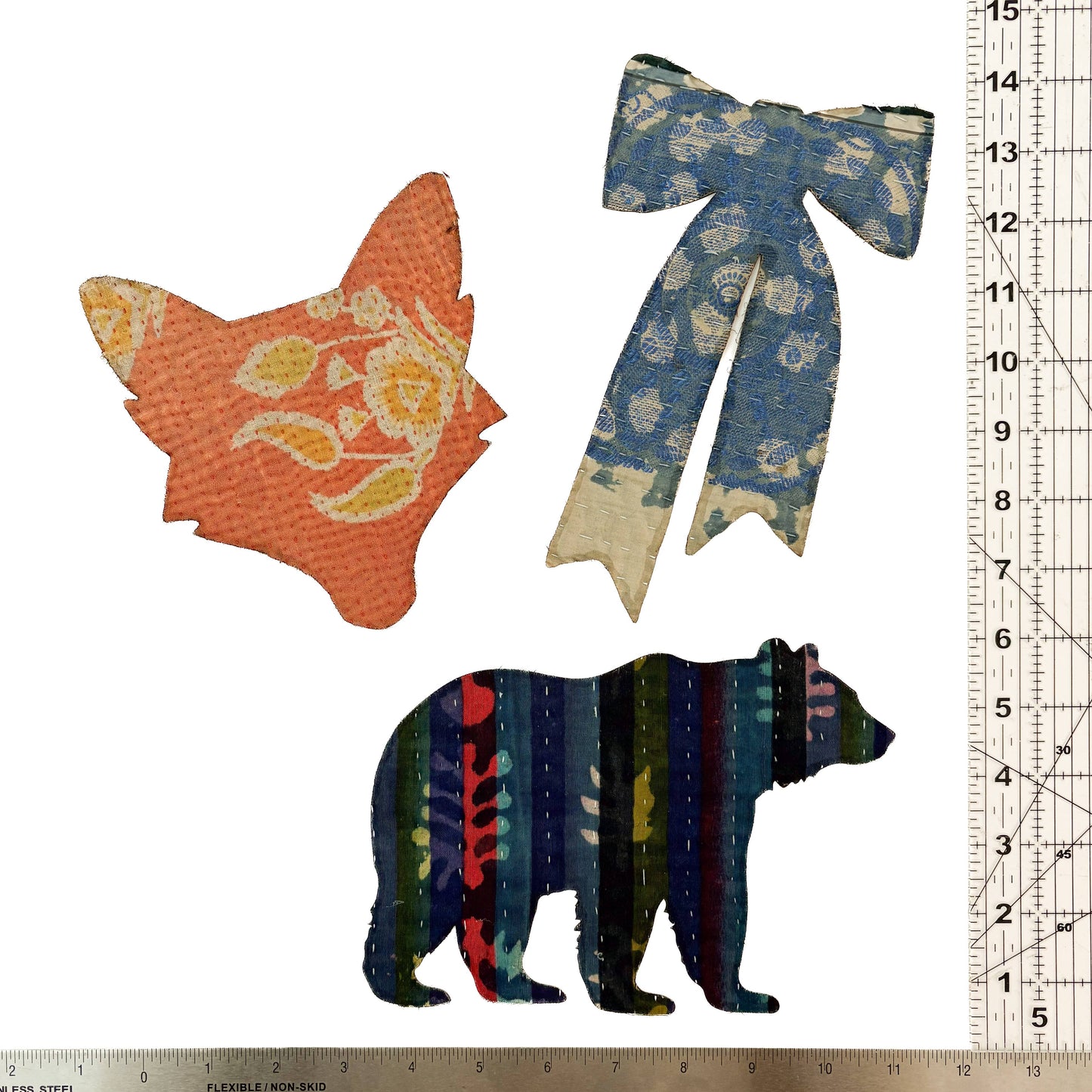 Iron-on Kantha Patches - Large