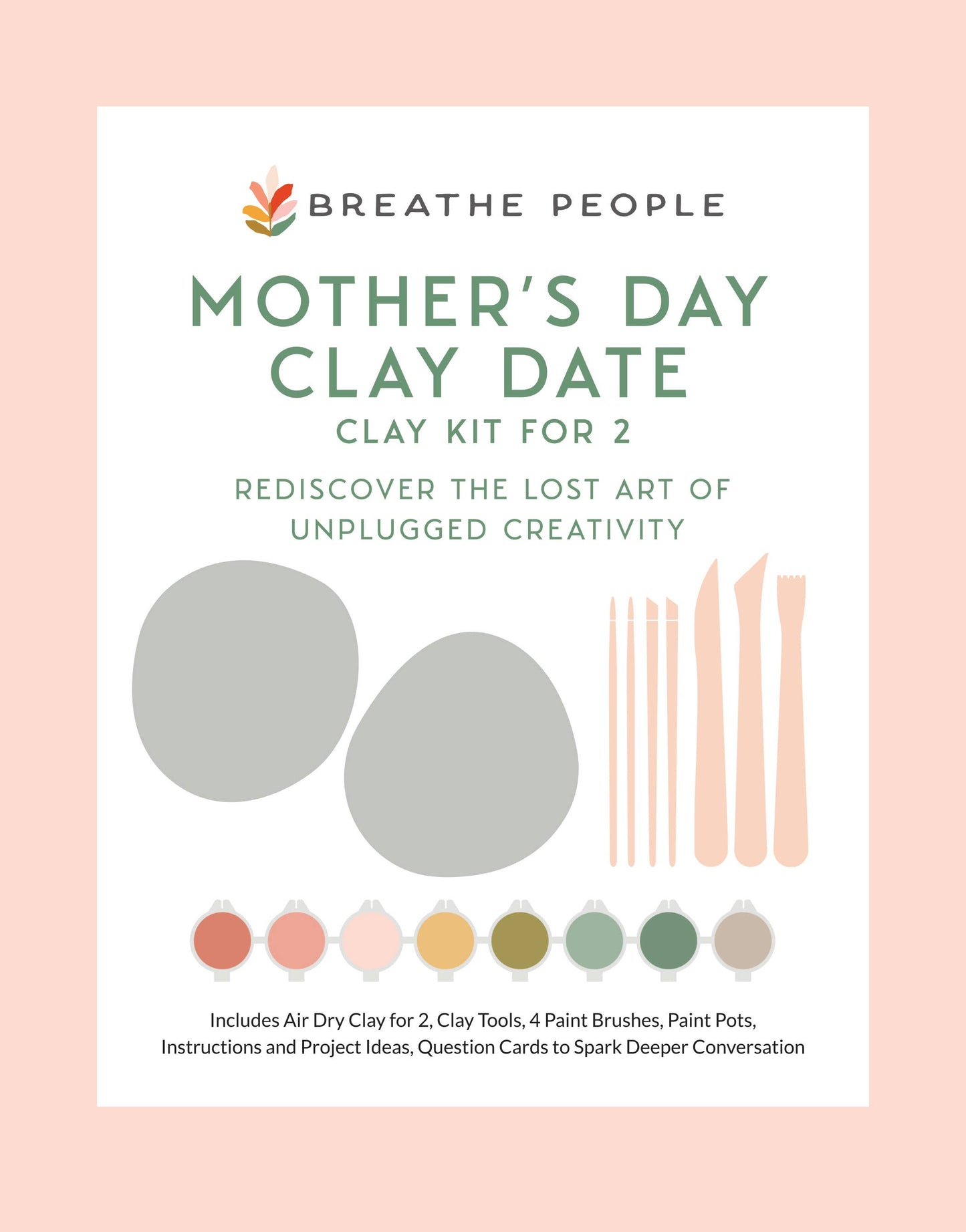 Mother's Day Deluxe Clay Date Activity Kit- Clay Kit for Two