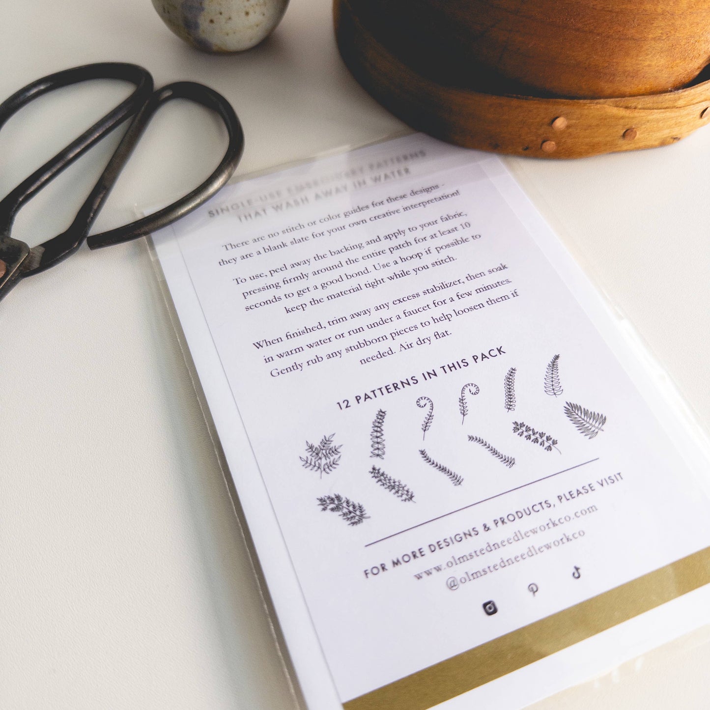 Fern Stick and Stitch Embroidery Patterns