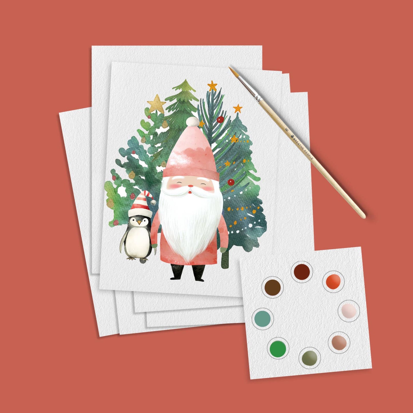 All in One Watercolor Mini Prints + Postcards: Holidays