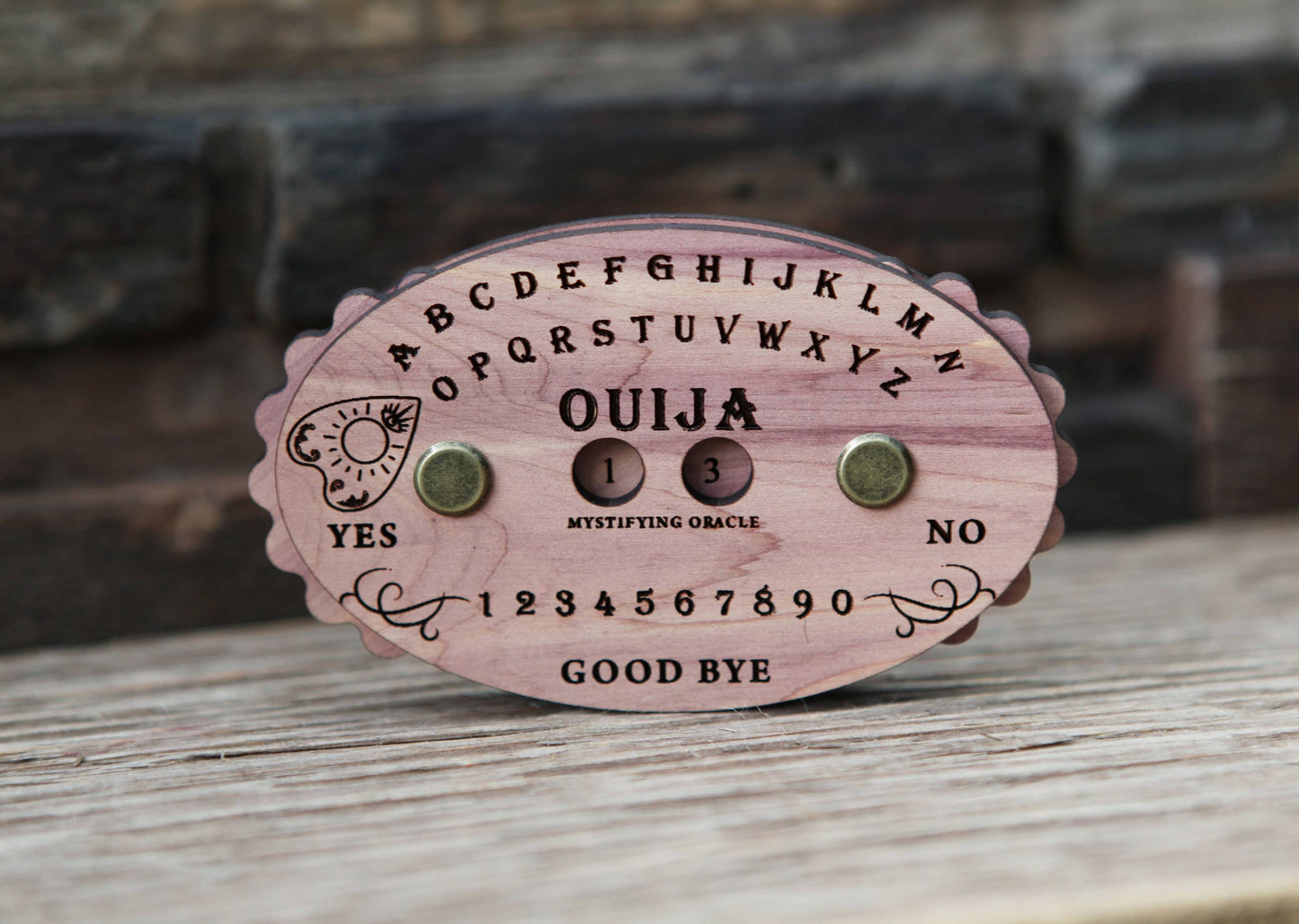 Wooden Ouija Board Style Knitting Row Counter with Dials