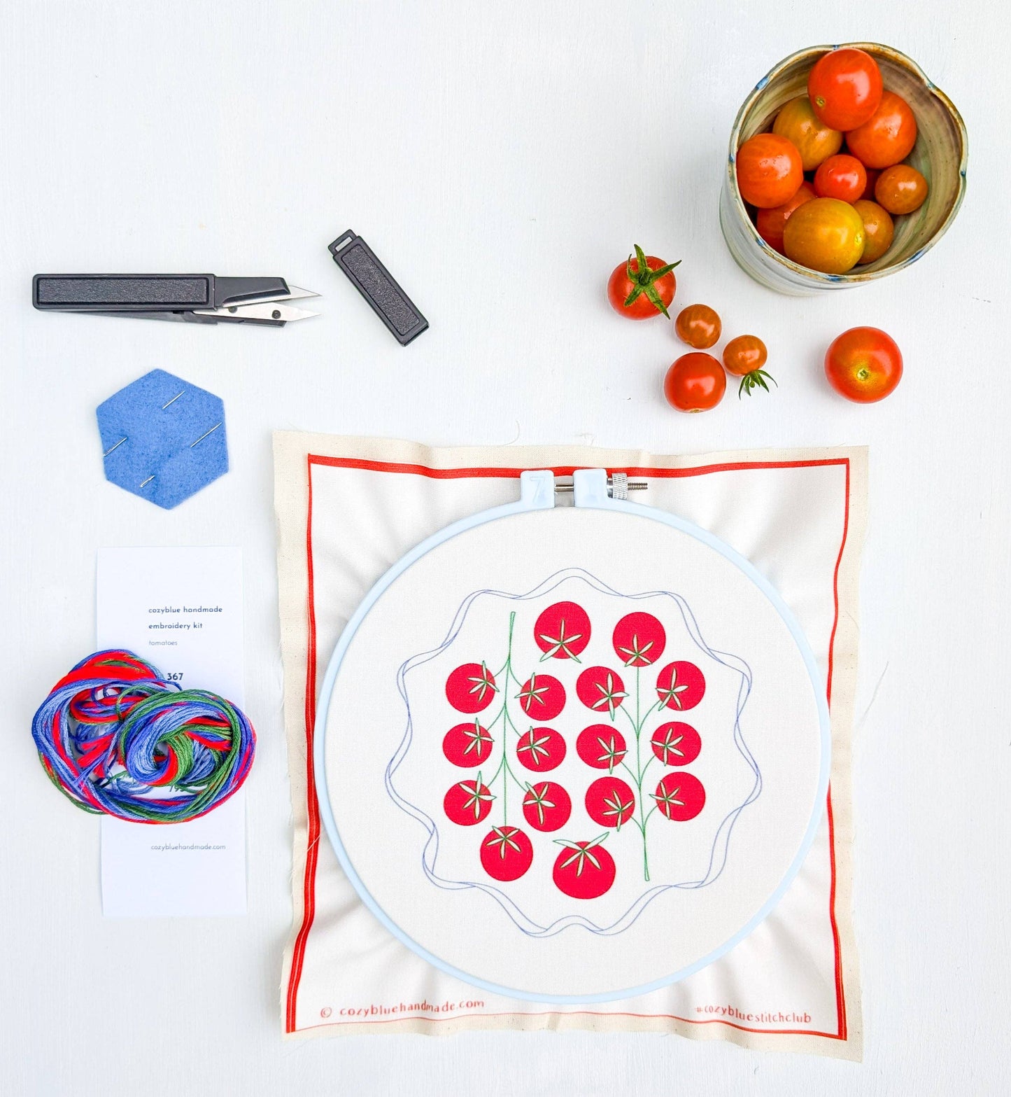 Tomatoes embroidery kit
