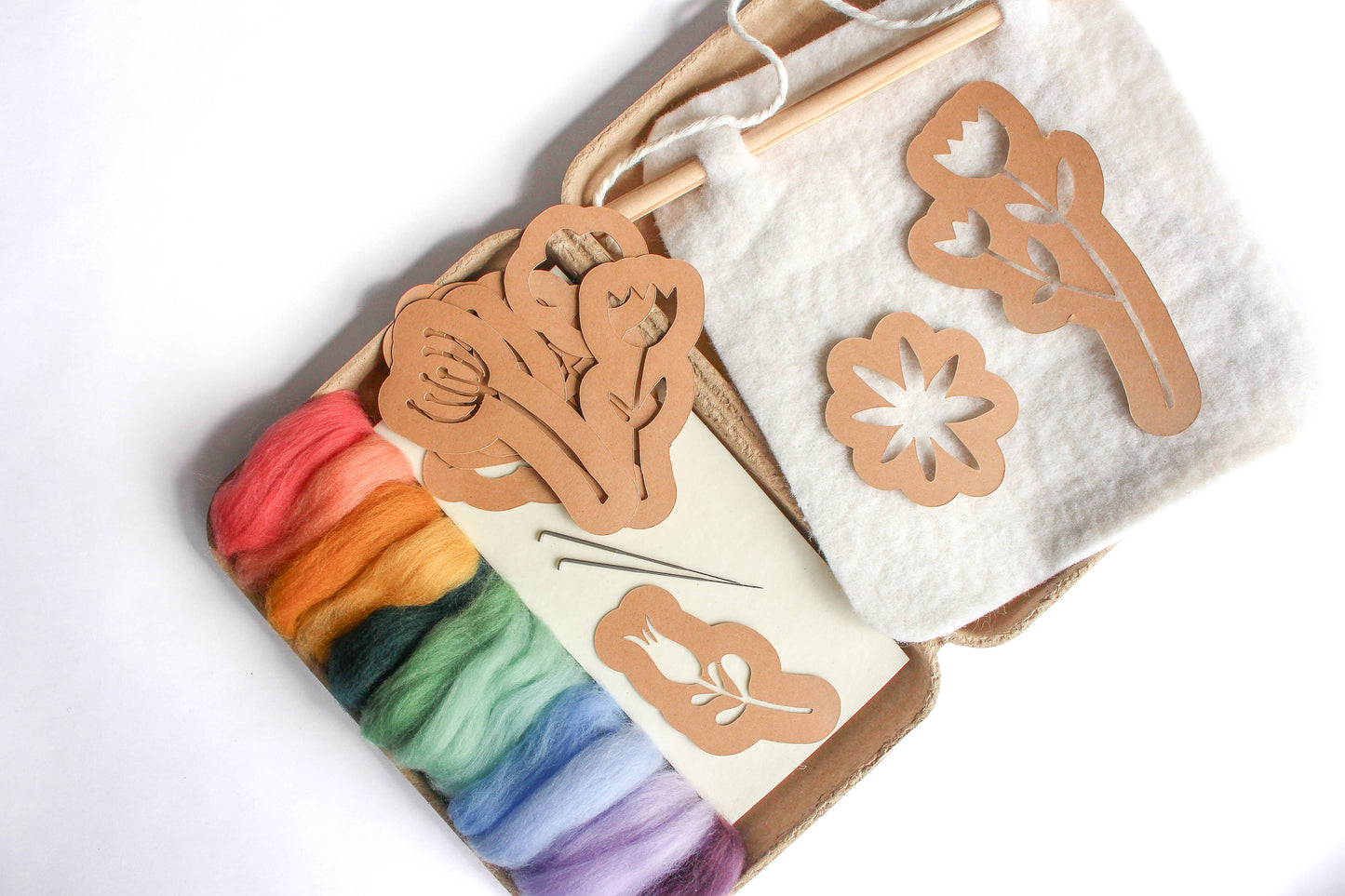 8"x8" Wildflower Banner Felting Kit
