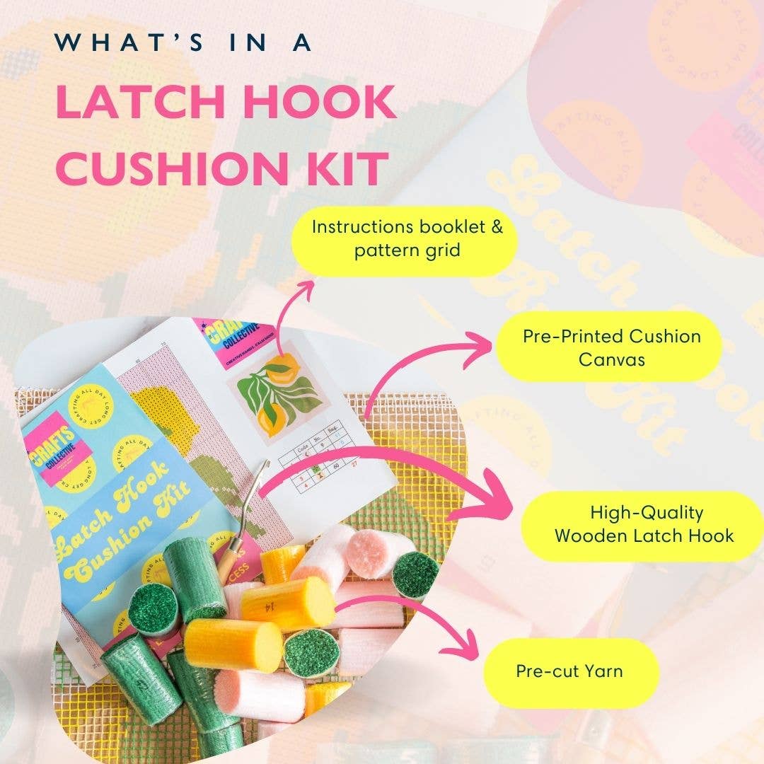 Sugarbush Latch Hook Cushion Kit