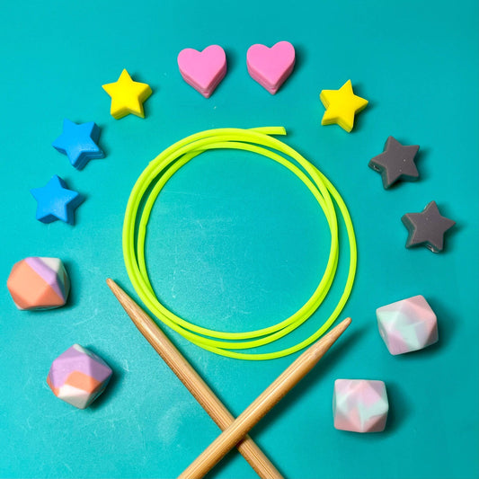 Knitting Stitch Holder Tubes & Needle Point Protectors Hold