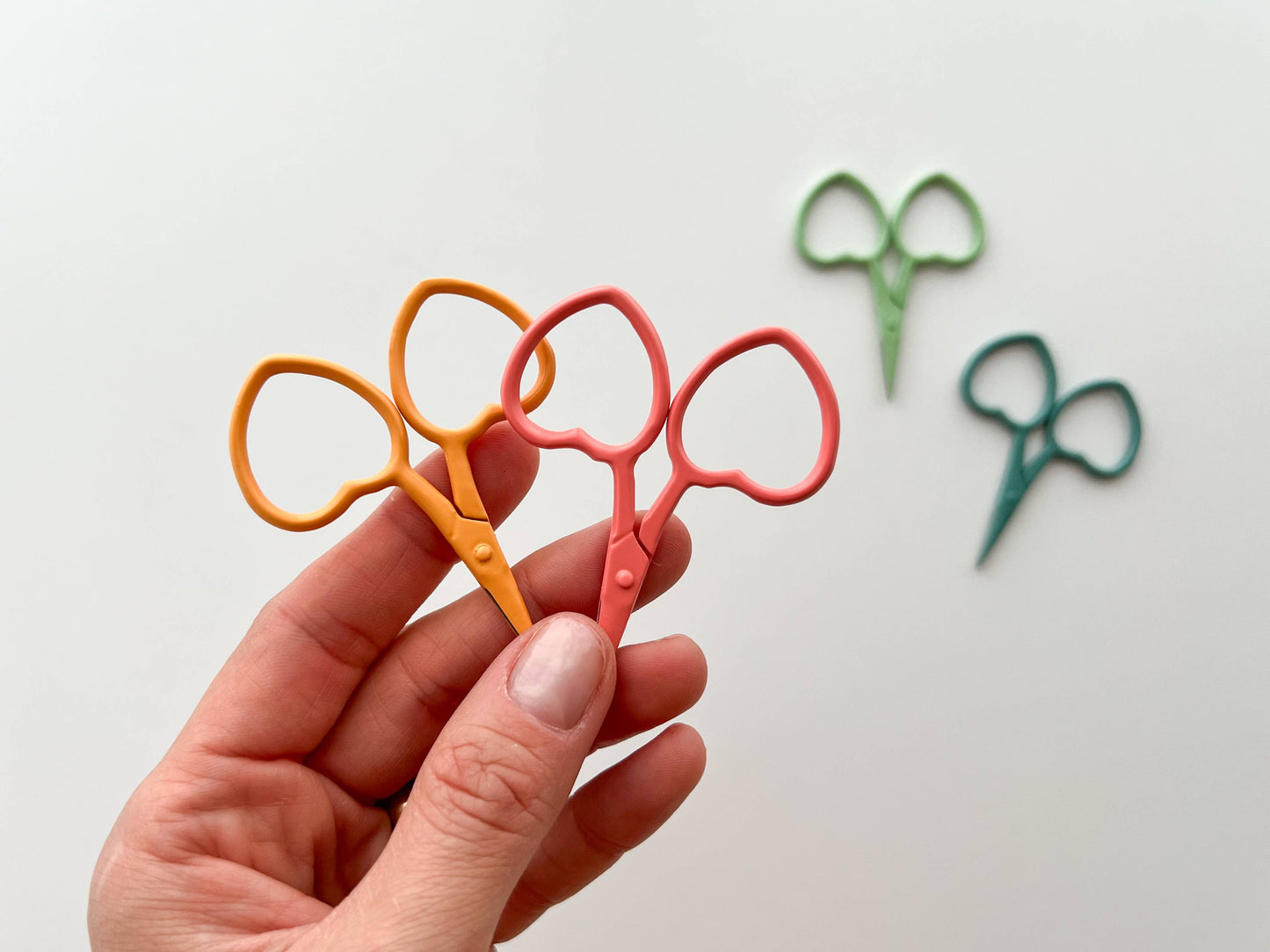 Small Heart scissors, tiny embroidery scissors, little snips