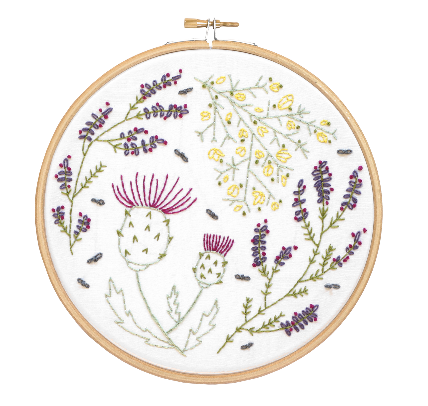 Highland Heathers Embroidery Kit | Complete Craft Kit for Beginners