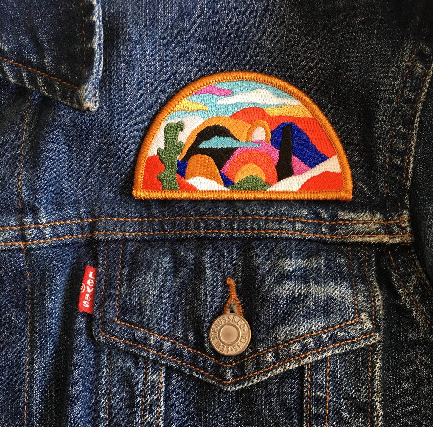 Half Moon Landscape- Iron On Patch