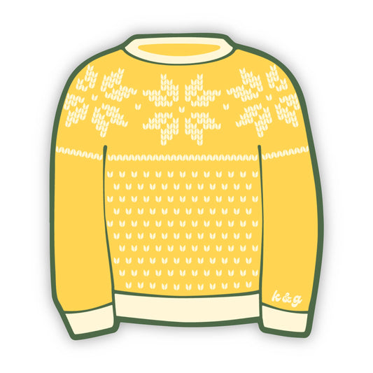 Norwegian Sweater Sticker - Yellow