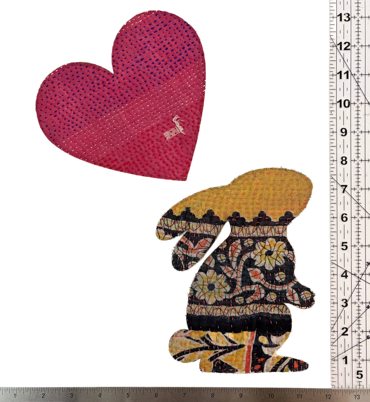 Iron-on Kantha Patches - Large