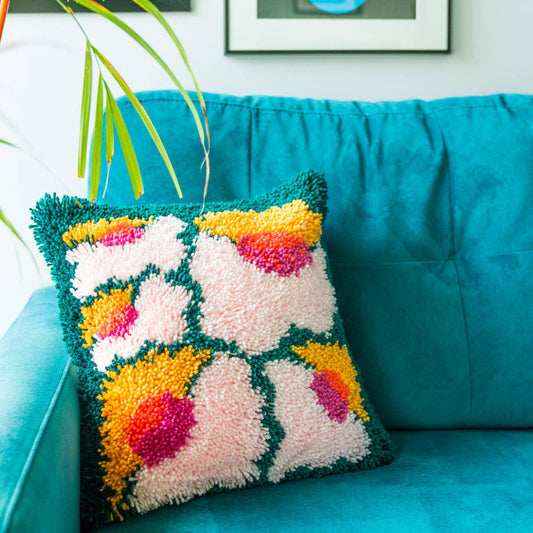 Bloomin’ Lovely Latch Hook Cushion Kit