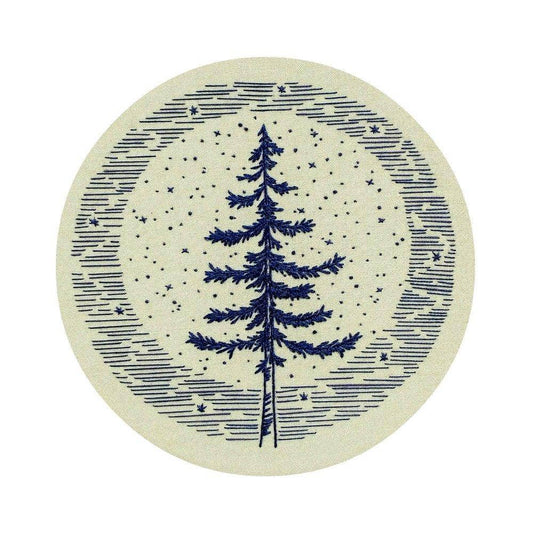 Moonlight pine pre-printed fabric embroidery pattern