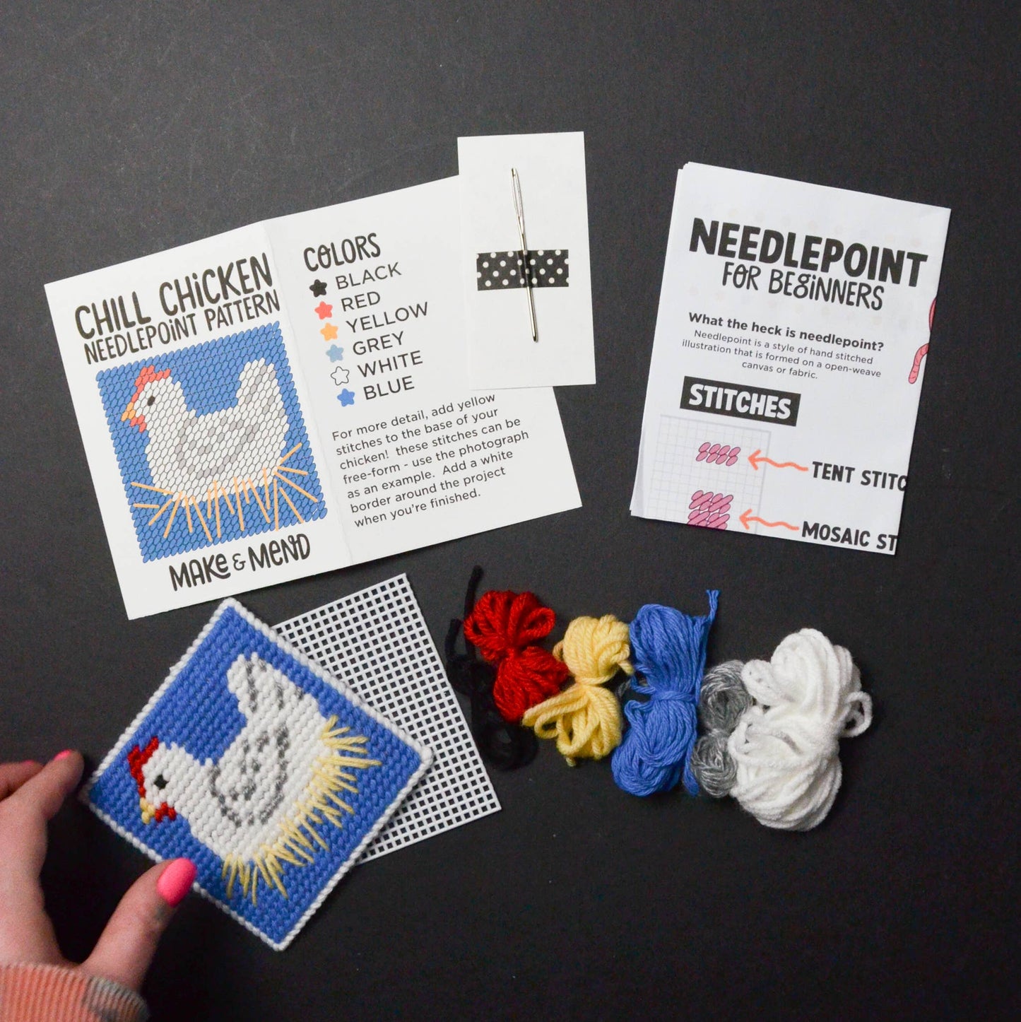 Chill Chicken Needlepoint Kit