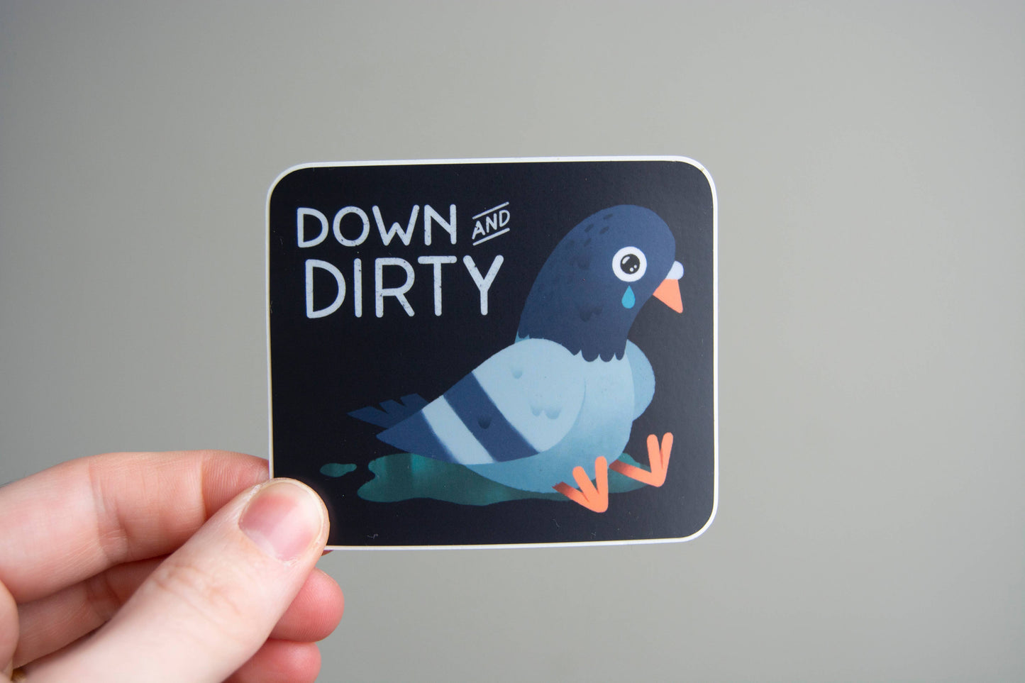 Down & Dirty Pigeon - 3" Vinyl Sticker