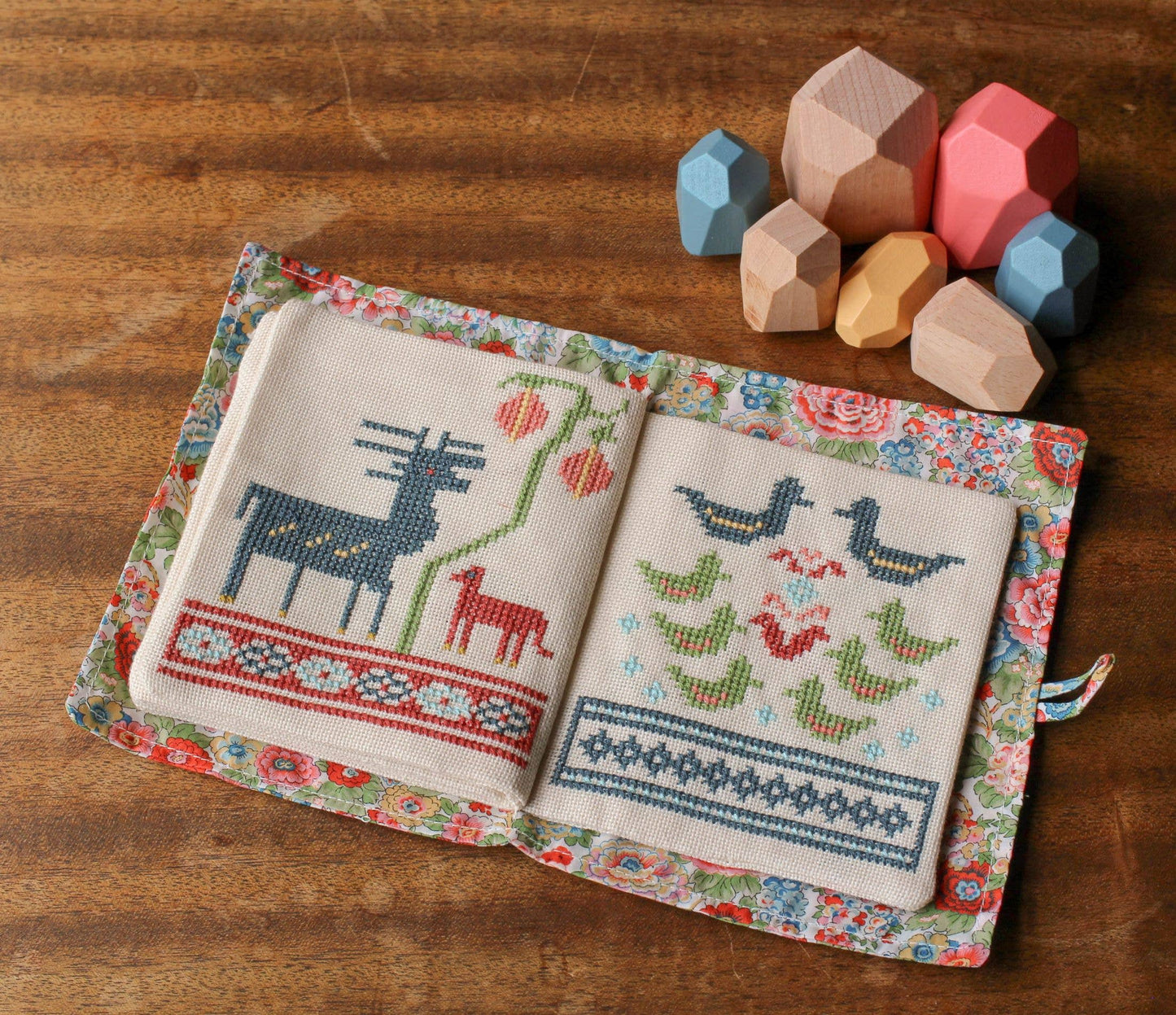 Cross stitch kit - Byzantine Beasts w/ Liberty® fabric