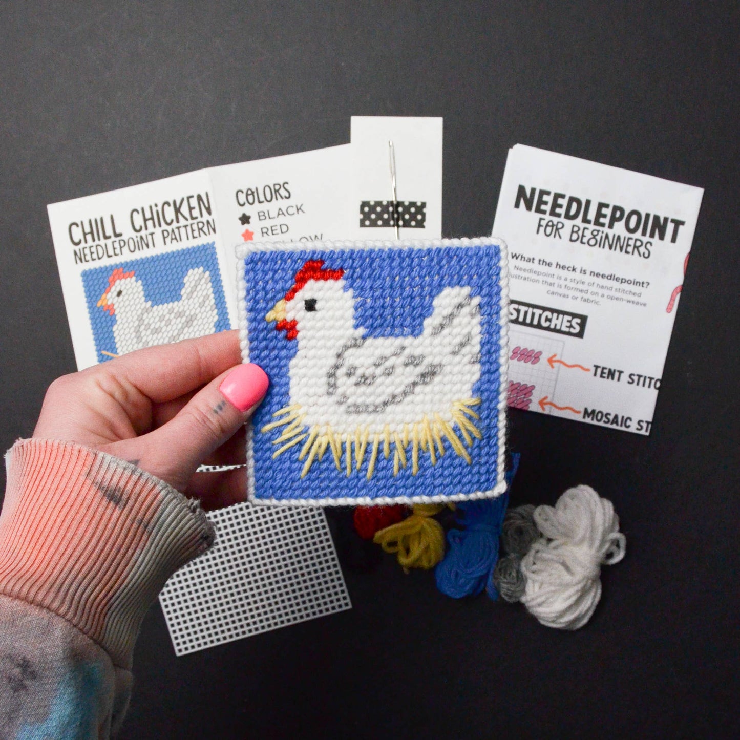 Chill Chicken Needlepoint Kit