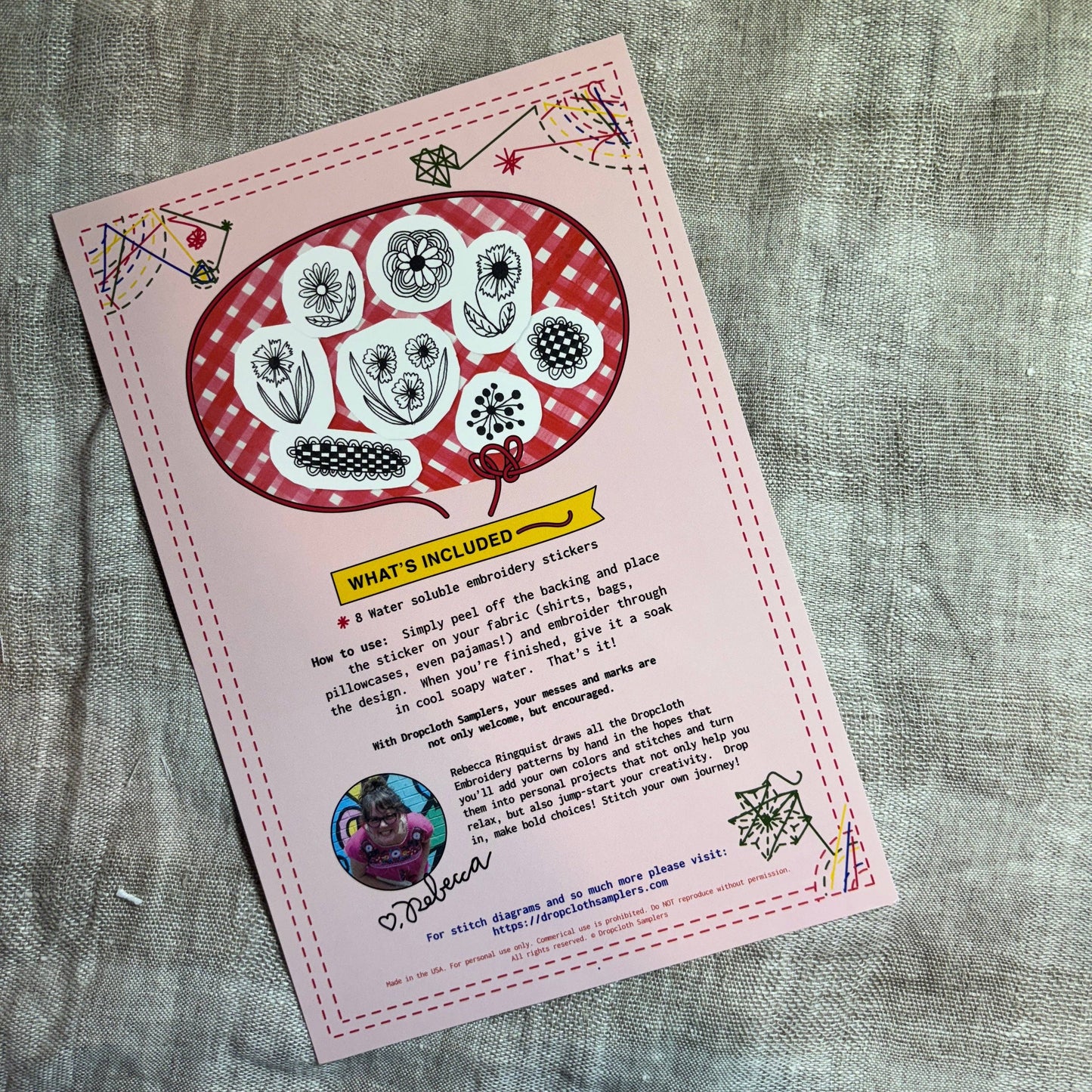 Flower Garden Stick and Stitch Set