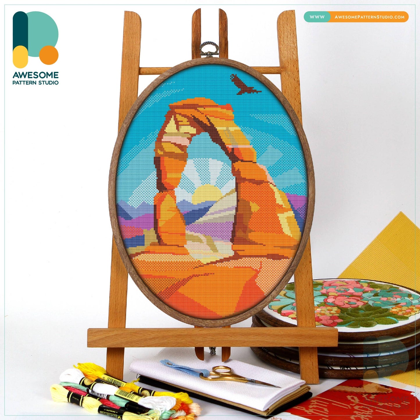 Arches National Park Counted Cross Stitch Kit
