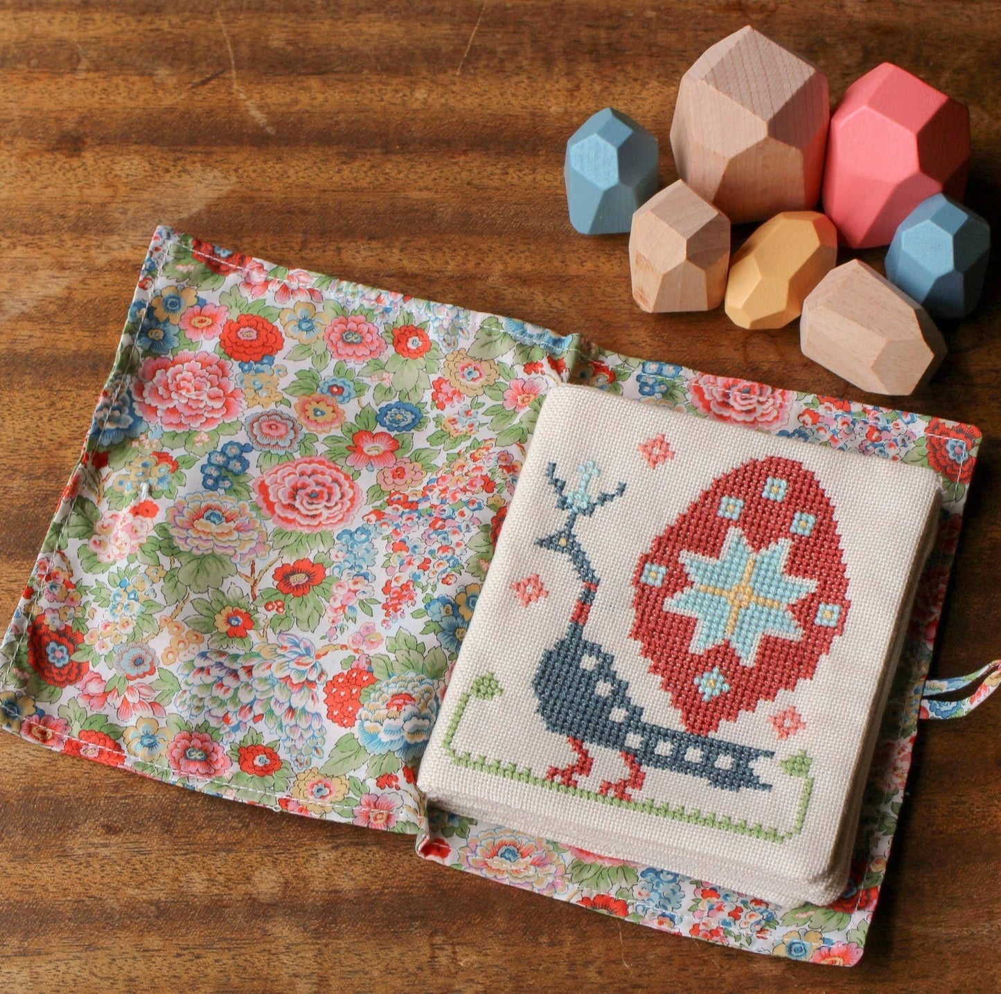 Cross stitch kit - Byzantine Beasts w/ Liberty® fabric