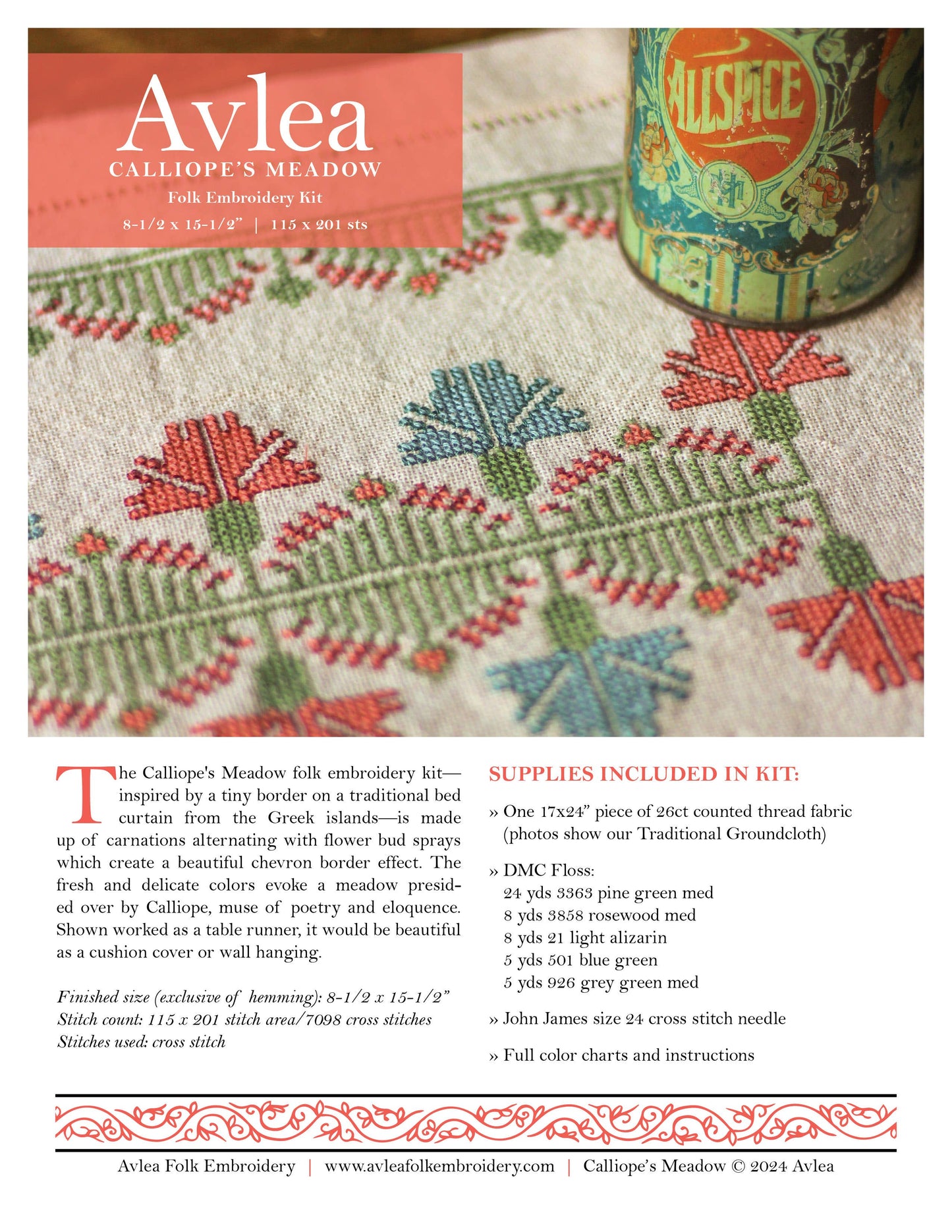 Cross stitch kit - Calliope's Meadow