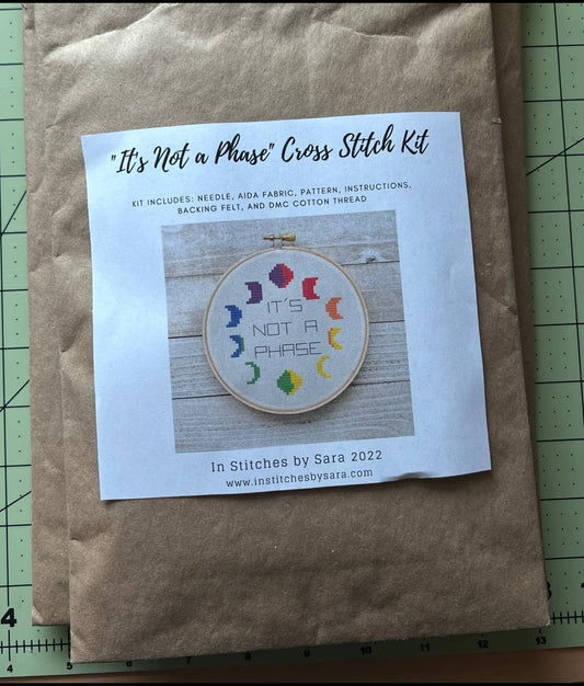Not A Phase Cross Stitch Kit