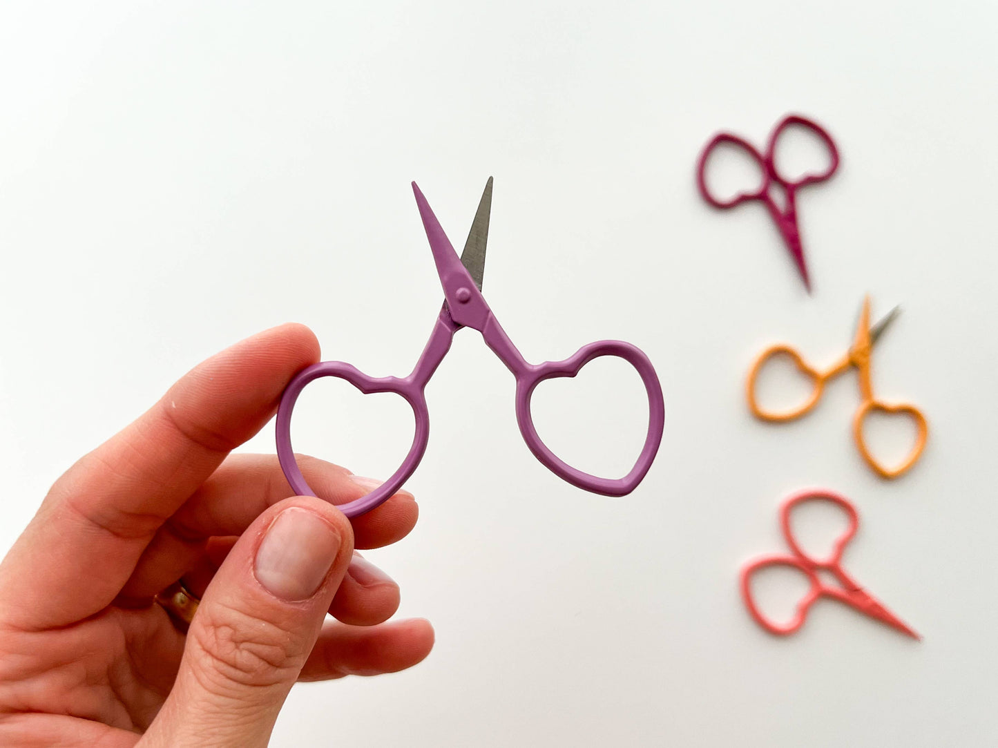 Small Heart scissors, tiny embroidery scissors, little snips