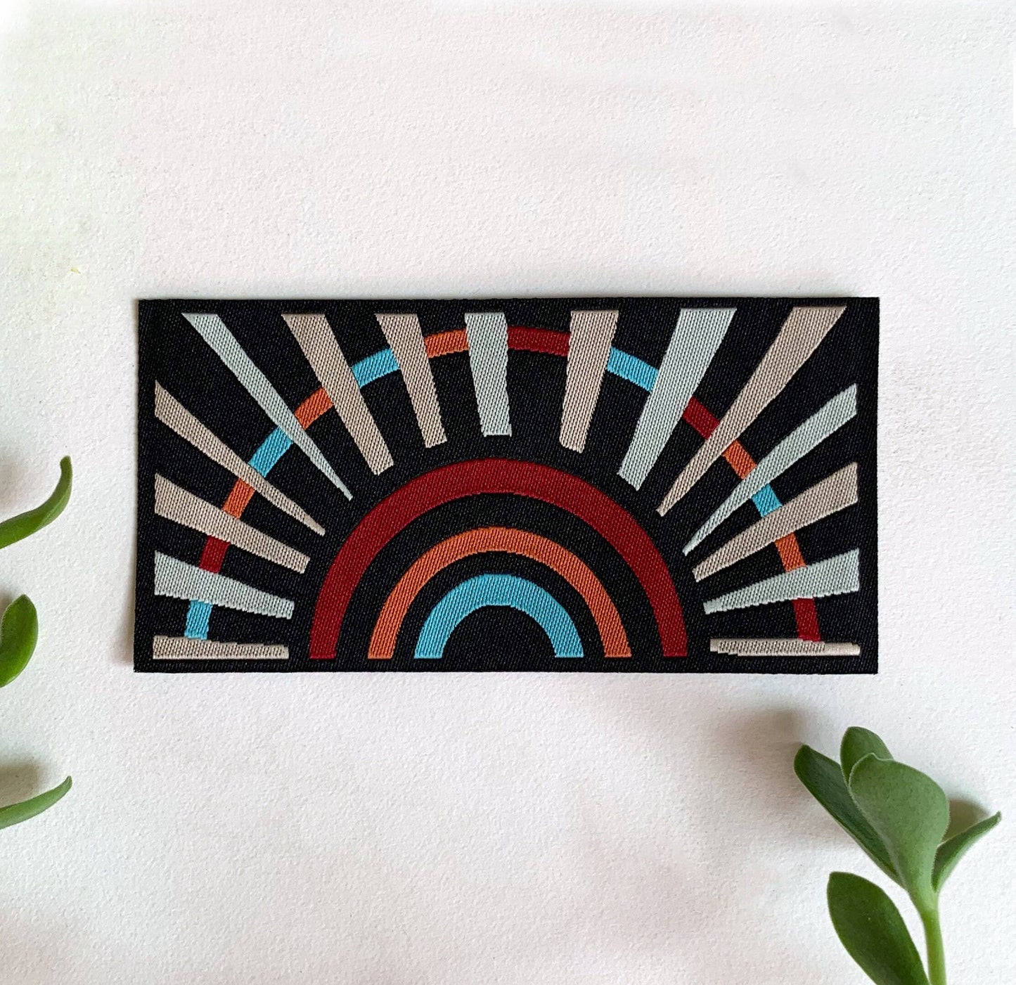 Black Sunbow - Woven Iron-On Patch