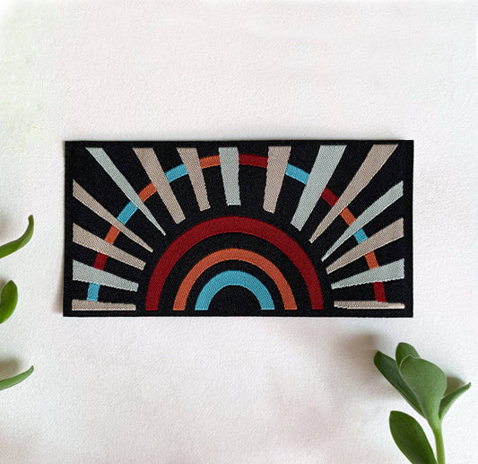 Black Sunbow - Woven Iron-On Patch