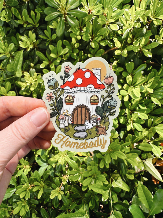 Mushroom Sticker, Introvert, Social Anxiety