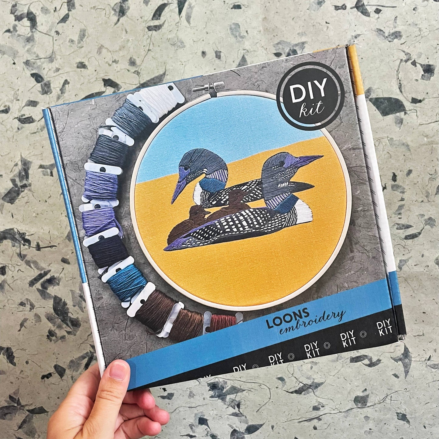 DIY Embroidery Kit - Loons (8")