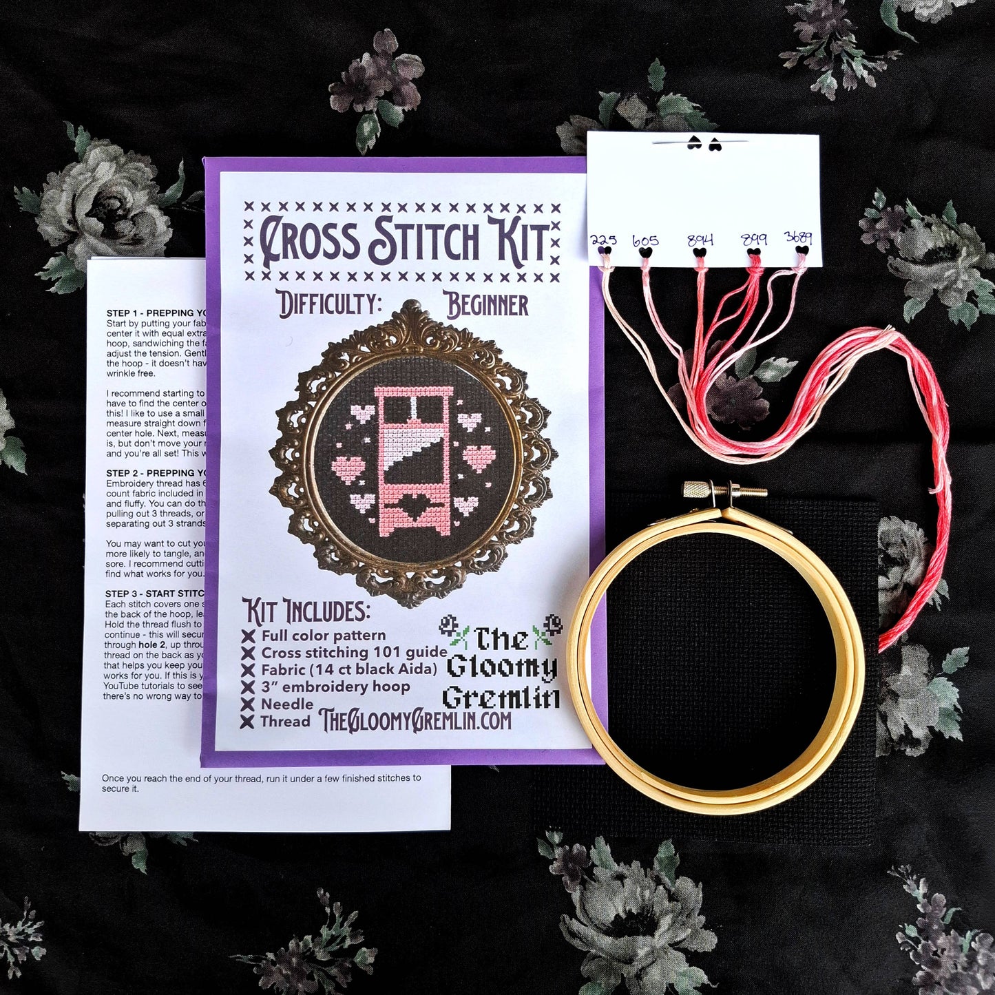 Guillotine, Pink - Cross Stitch Kit