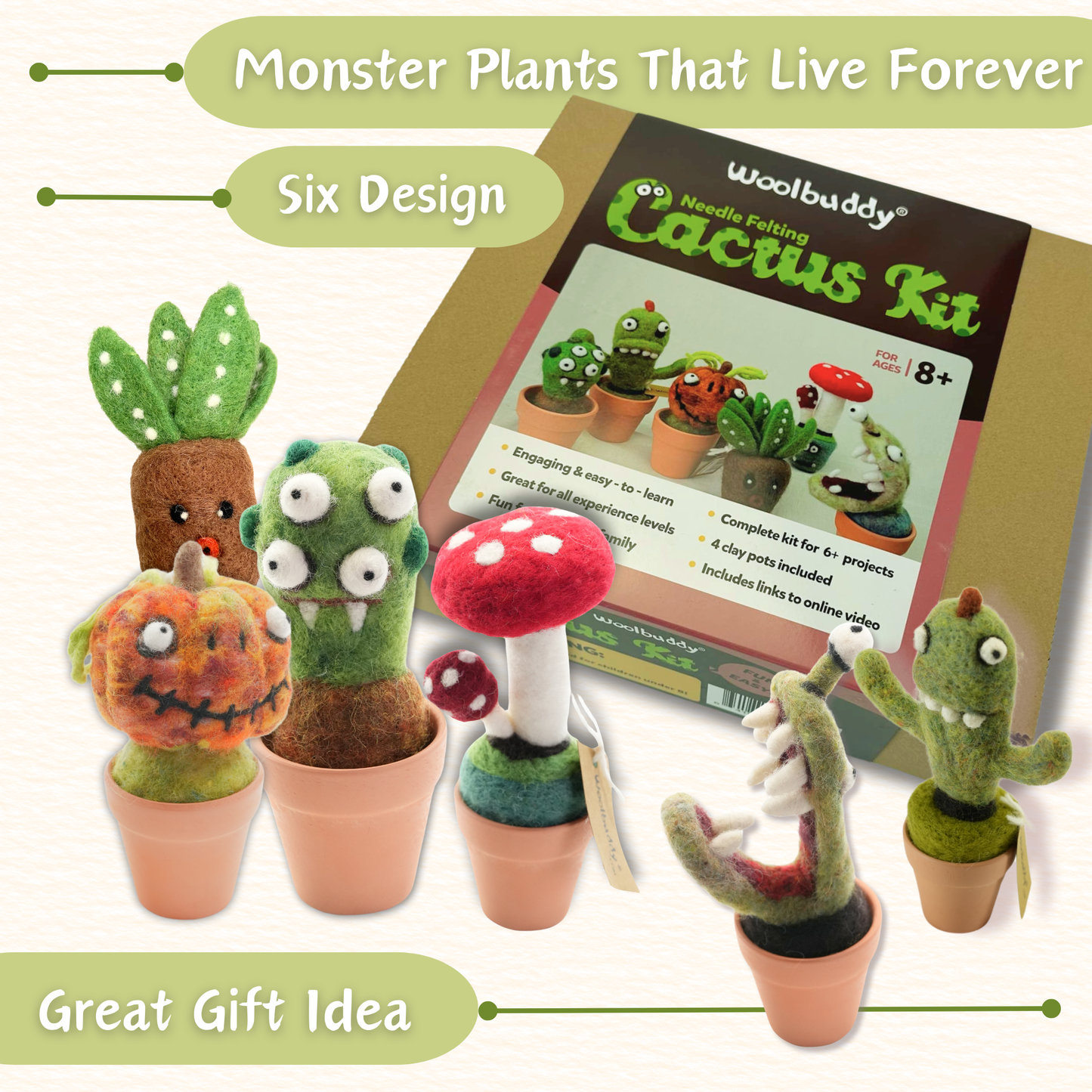 Needle Felting Cactus Kit