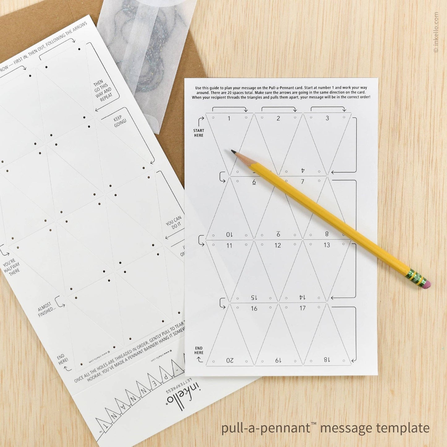 DIY Blank Pull-A-Pennant™ Greeting Card (#524)