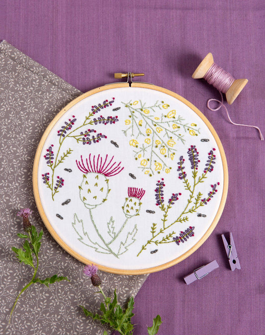 Highland Heathers Embroidery Kit | Complete Craft Kit for Beginners