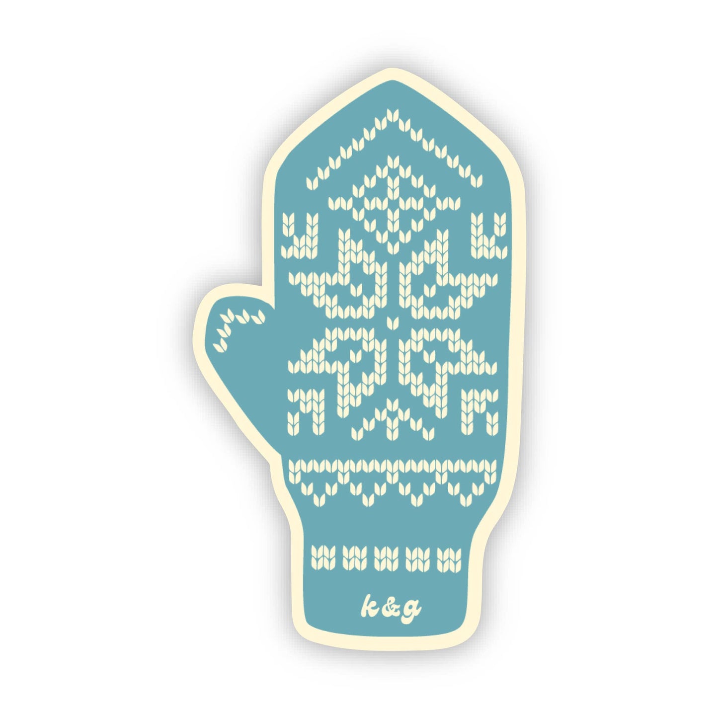 Blue Norwegian Mitten Sticker