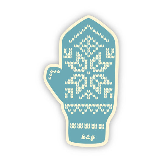 Blue Norwegian Mitten Sticker