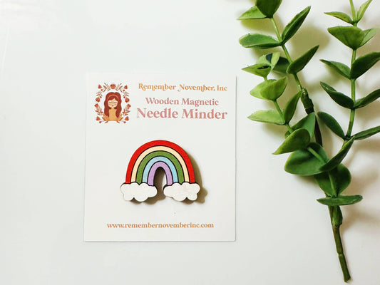 Rainbow Needle Minder, Wooden Magnetic Needle Minder