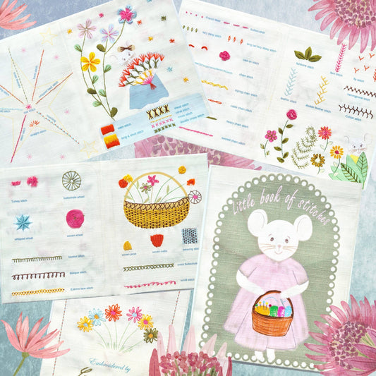 Mouse Embroidery Sampler Book