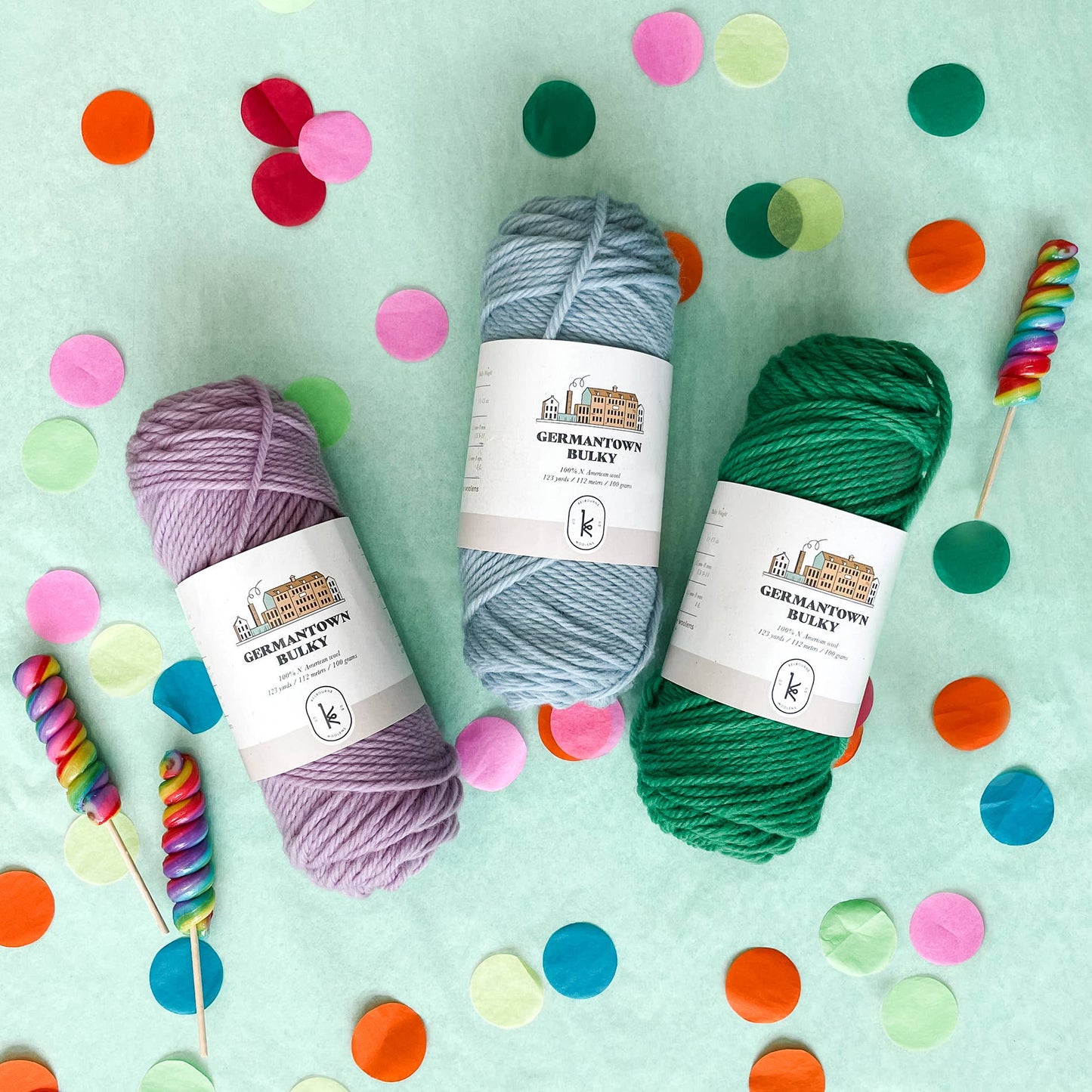 Germantown Bulky: 100% N. American wool yarn