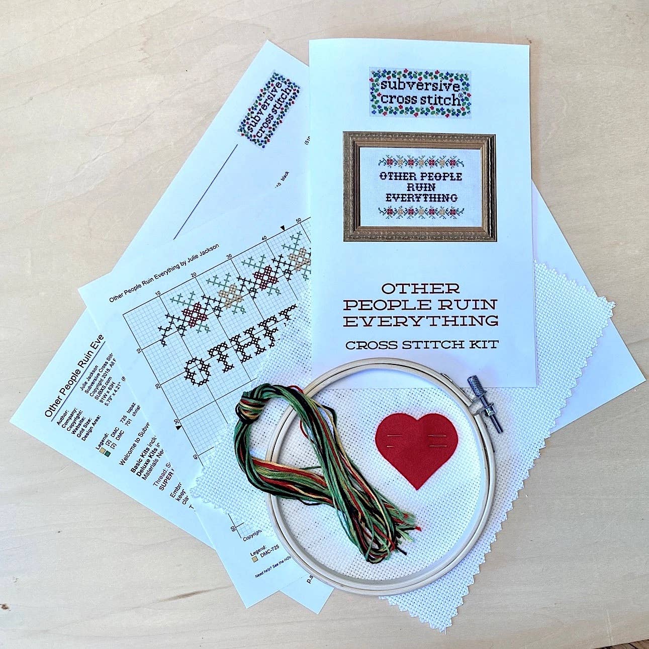 Very Chaotic Very Mindless Deluxe Cross Stitch Kit