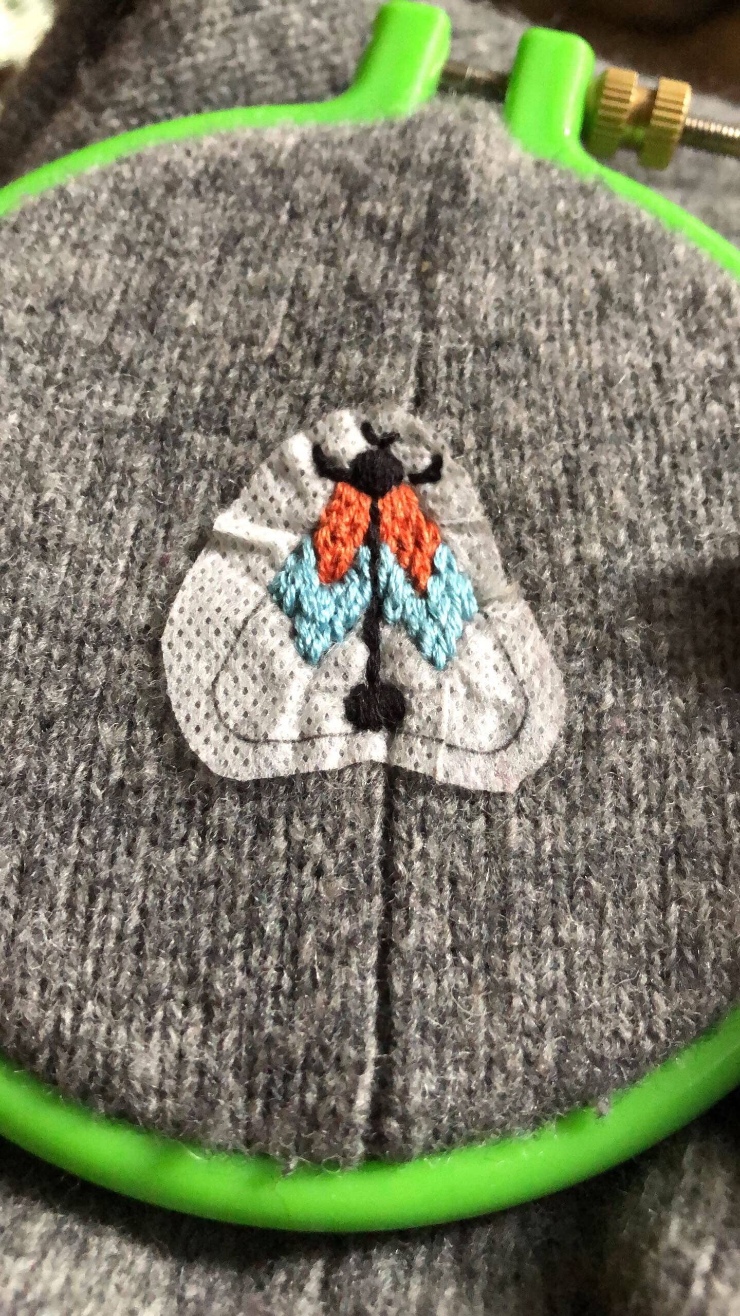 Moth Mending Embroidery Pattern Transfers