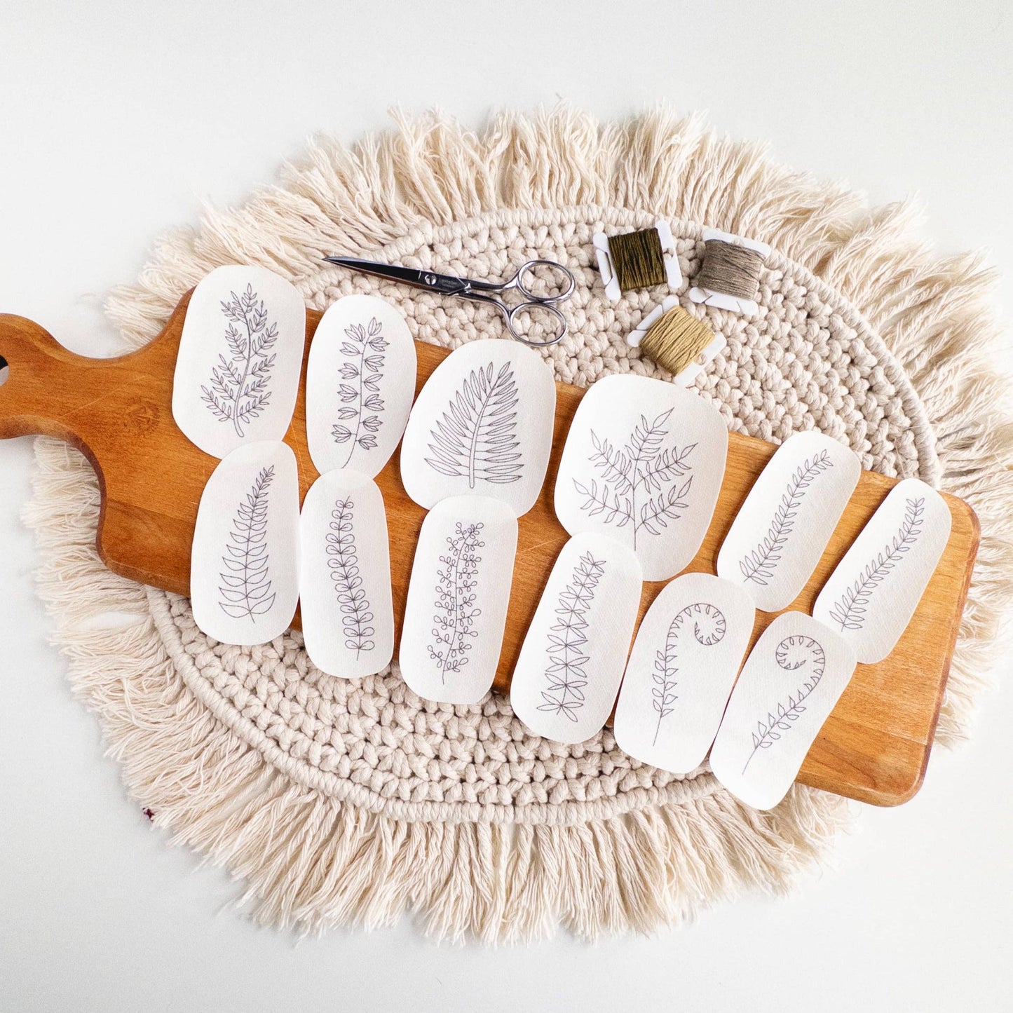 Fern Stick and Stitch Embroidery Patterns